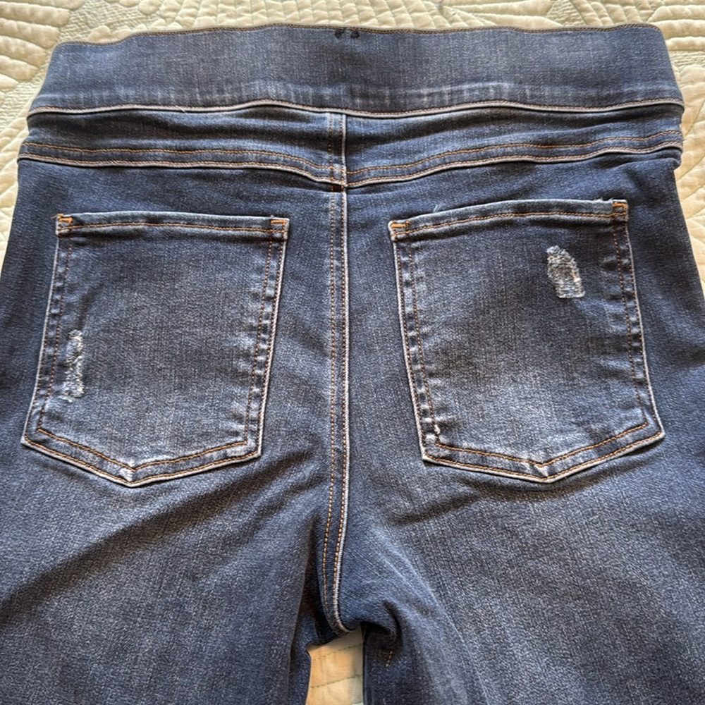 Spanx Distressed Ankle High Rise Pull On Skinny Jeans size S/P - Picture 3 of 13